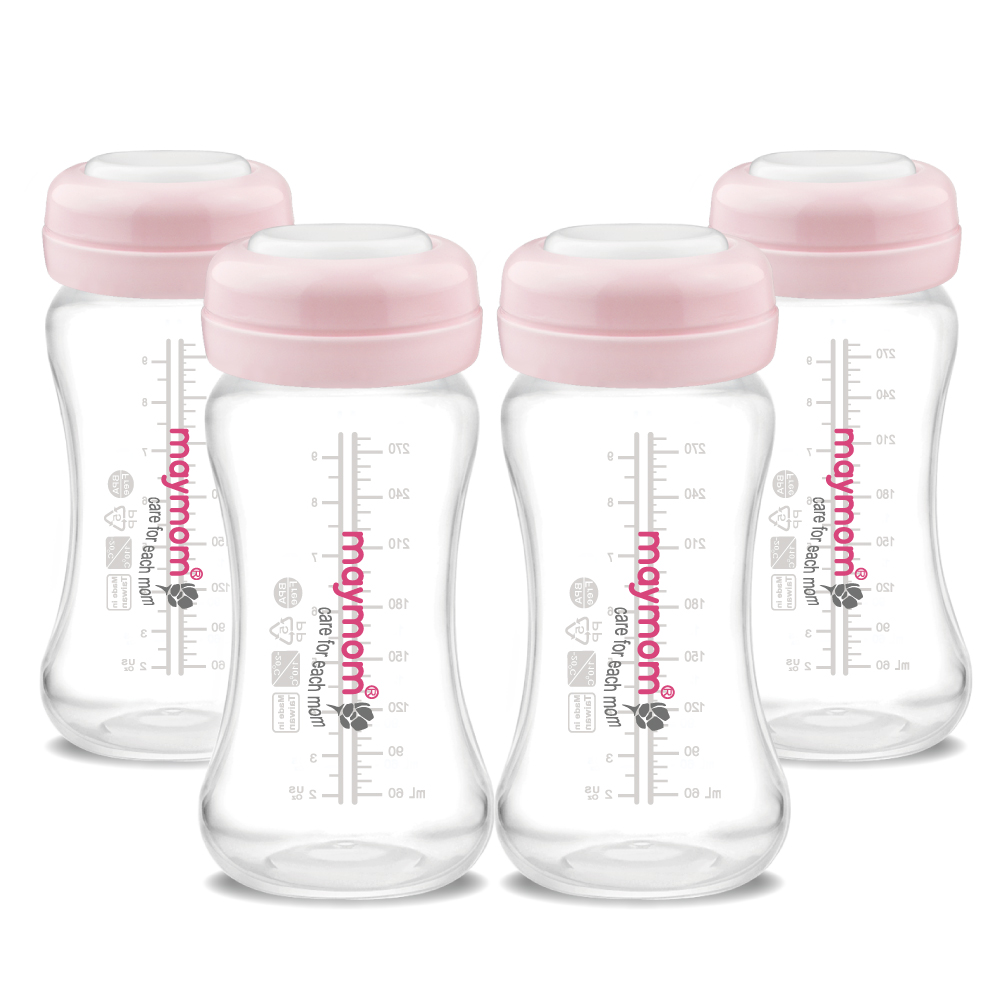 (image for) Wide Neck Breastmilk Collection n Storage Bottle 9oz; Re-markable SureSeal Disc. Compatible with Spectra S2 Spectra S1 Spectra 9 Plus and Compatible with Avent Breastpumps (4 ct 280mL, Bottle